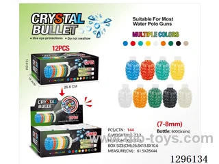 Grenade-Shaped 7-8mm Water-Filled Marbles (1 display box contains 12 bottles; approx. 600 marbles per bottle) Water-Filled Marbles, Crystal Marbles, and Water-Absorbing Marble Packs (12PCS )