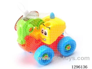 Educational Build-and-Disassemble Cartoon Construction Vehicle