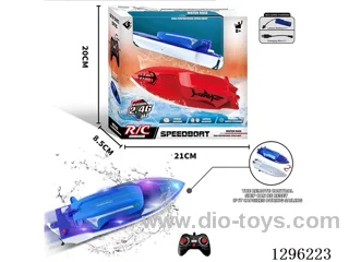 (Included Battery) 2.4G RC Speedboat with Lights