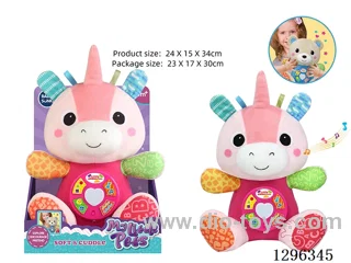 28CM Plush Educational Comfort Unicorn with Lights and Music