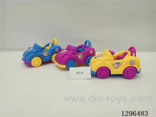 String-pull Cartoon Car with Lights 3 colors