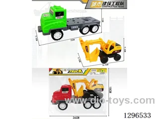 Inertia Trailer with Free-Wheeling Excavator 2 colors