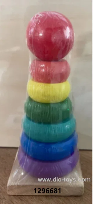 6PCS Wooden Tower Jenga toy in plastc film