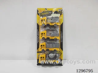4PCS Free-Wheel Construction Vehicles