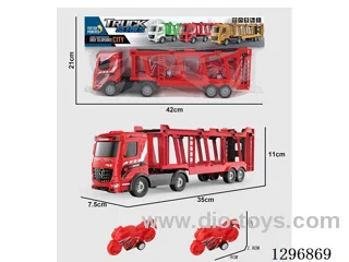 Fire Truck Inertia Trailer (includes 2 pull-back motorcycles)