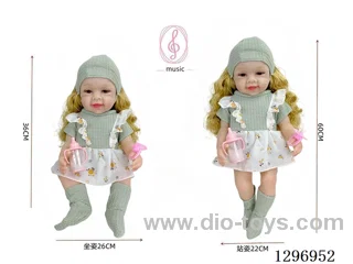 24 inch (60 cm) Eco-Friendly, Skin-Like Reborn Doll with IC Touch Sensors and Voice Function—Fully Soft, Realistic Rubber Baby Doll (Both Feet Are Stuffed with Cotton)