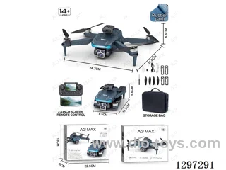 2.4-inch Remote Control Screen with Real-Time Wi-Fi Streaming, HD 4K Triple-Camera Drone with Light Flow Tracking, ESC-Controlled Cameras, and 4-Side Obstacle Avoidance