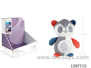 12-Button Soothing Projection Plush Toy (Raccoon)