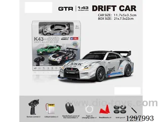 1:43 GTR35 4WD RC Full-Scale Drift Die-Cast Car, 2.4G (Gyro), Battery Included