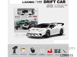 1:43 Lamborghini 4WD RC Drift Die-Cast Car, 2.4G Full-Scale (Gyro) Battery Included