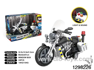 Inertial police motorcycle in colour box