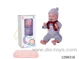 17 inches (real baby feel) reborn baby doll,  collectible art dolls with full softness body, poseable limb and lifelike details - Gravity-sensing sound function