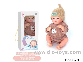 17 inches (real baby feel) reborn baby doll,  collectible art dolls with full softness body, poseable limb and lifelike details - Gravity-sensing sound function