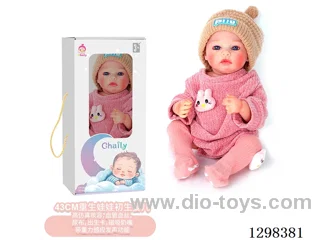 17 inches (real baby feel) reborn baby doll,  collectible art dolls with full softness body, poseable limb and lifelike details - Gravity-sensing sound function