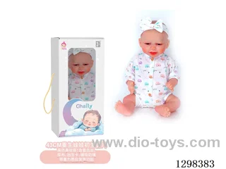 17 inches (real baby feel) reborn baby doll,  collectible art dolls with full softness body, poseable limb and lifelike details - Gravity-sensing sound function