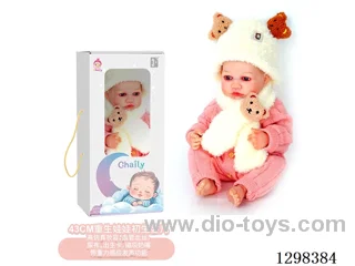 17 inches (real baby feel) reborn baby doll,  collectible art dolls with full softness body, poseable limb and lifelike details - Gravity-sensing sound function