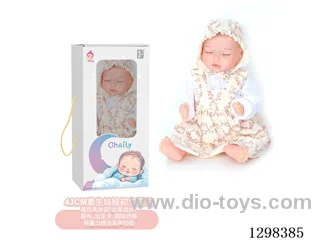 17 inches (real baby feel) reborn baby doll,  collectible art dolls with full softness body, poseable limb and lifelike details - Gravity-sensing sound function