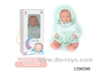 17 inches (real baby feel) reborn baby doll,  collectible art dolls with full softness body, poseable limb and lifelike details - Gravity-sensing sound function