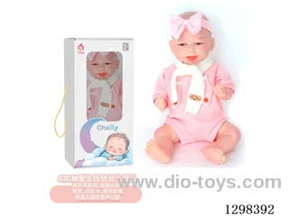 17 inches (real baby feel) reborn baby doll,  collectible art dolls with full softness body, poseable limb and lifelike details - Gravity-sensing sound function