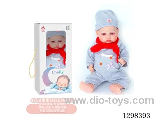 17 inches (real baby feel) reborn baby doll,  collectible art dolls with full softness body, poseable limb and lifelike details - Gravity-sensing sound function