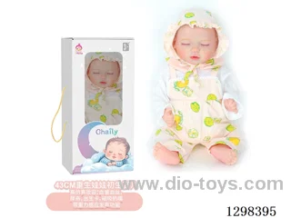 17 inches (real baby feel) reborn baby doll,  collectible art dolls with full softness body, poseable limb and lifelike details - Gravity-sensing sound function