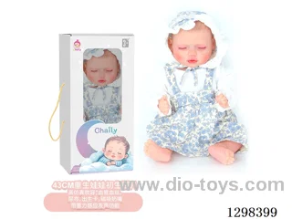17 inches (real baby feel) reborn baby doll,  collectible art dolls with full softness body, poseable limb and lifelike details - Gravity-sensing sound function