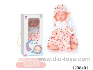17 inches (real baby feel) reborn baby doll,  collectible art dolls with full softness body, poseable limb and lifelike details - Gravity-sensing sound function