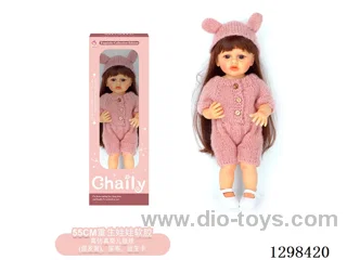 22 inches (real baby feel) reborn baby doll girl,  collectible art dolls with full softness body, poseable limb and lifelike details