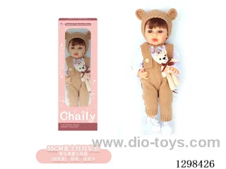 22 inches (real baby feel) reborn baby doll girl,  collectible art dolls with full softness body, poseable limb and lifelike details