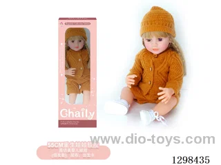 22 inches (real baby feel) reborn baby doll girl,  collectible art dolls with full softness body, poseable limb and lifelike details