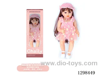 22 inches (real baby feel) reborn baby doll girl,  collectible art dolls with full softness body, poseable limb and lifelike details
