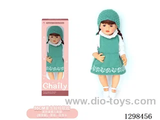 22 inches (real baby feel) reborn baby doll girl,  collectible art dolls with full softness body, poseable limb and lifelike details