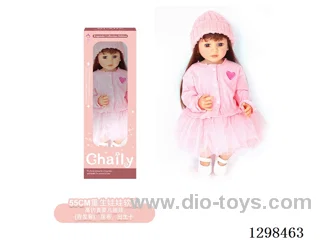 22 inches (real baby feel) reborn baby doll girl,  collectible art dolls with full softness body, poseable limb and lifelike details