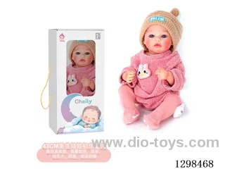 17 inches (real baby feel) reborn baby doll,  collectible art dolls with full softness body, poseable limb and lifelike details