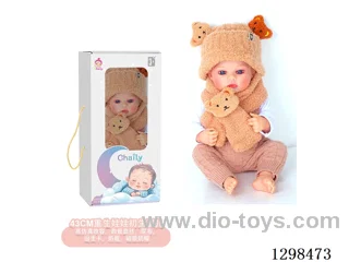 17 inches (real baby feel) reborn baby doll,  collectible art dolls with full softness body, poseable limb and lifelike details