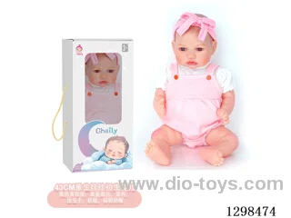 17 inches (real baby feel) reborn baby doll,  collectible art dolls with full softness body, poseable limb and lifelike details