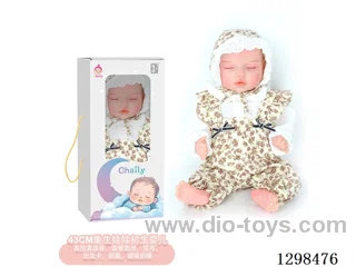 17 inches (real baby feel) reborn baby doll,  collectible art dolls with full softness body, poseable limb and lifelike details