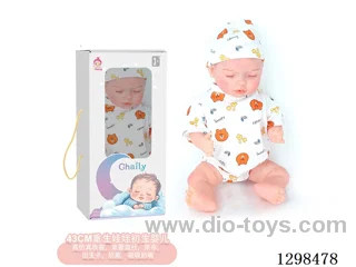 17 inches (real baby feel) reborn baby doll,  collectible art dolls with full softness body, poseable limb and lifelike details