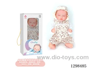 17 inches (real baby feel) reborn baby doll,  collectible art dolls with full softness body, poseable limb and lifelike details
