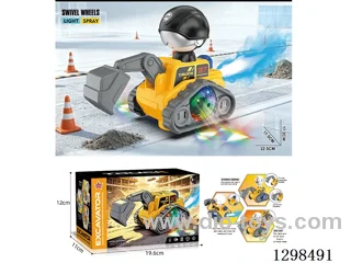 B/O Big Head Soldier Construction Vehicle W L/M/spray