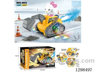 B/O KT Cat Construction Truck W L/M/spray