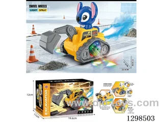 B/O Stitch Construction Vehicle W L/M/spray