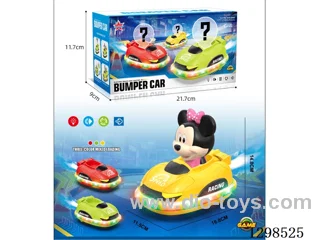 B/O Minnie Mouse Bumper Cars W L/M/spray