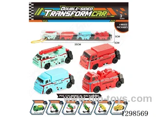 Double-Sided Transformable Cars - 4 Styles, 4 Colors