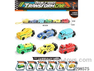Double-Sided Transformable Cars - 6 Styles, 6 Colors