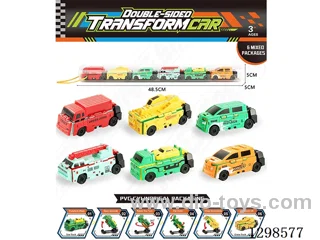 Double-Sided Transformable Cars - 6 Styles, 6 Colors