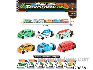 Double-Sided Transformable Cars - 6 Styles, 6 Colors