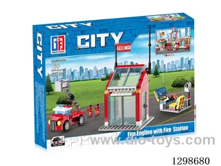 Building Blocks Pull-Back Firefighting Set (210PCS)