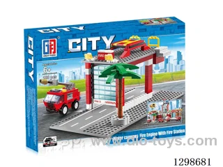 Building Blocks Pull-Back Firefighting Set (188PCS)