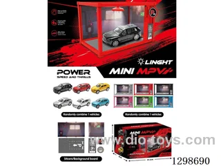 Container Garage Light-Up DIY Scene – 1:64 free wheel Die-Cast SUV Model